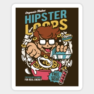 Retro Cereal Box Hipster Loops // Junk Food Nostalgia // Cereal Lover Sticker